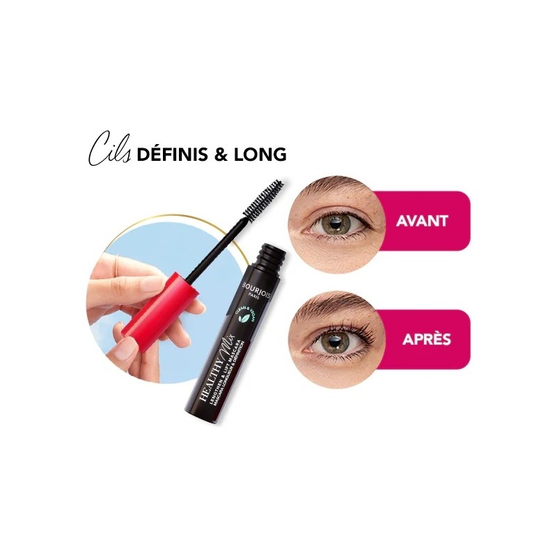 Bourjois Paris Healthy Mix Mascara Allongeant Définition Vegan - Teinte Noir 001