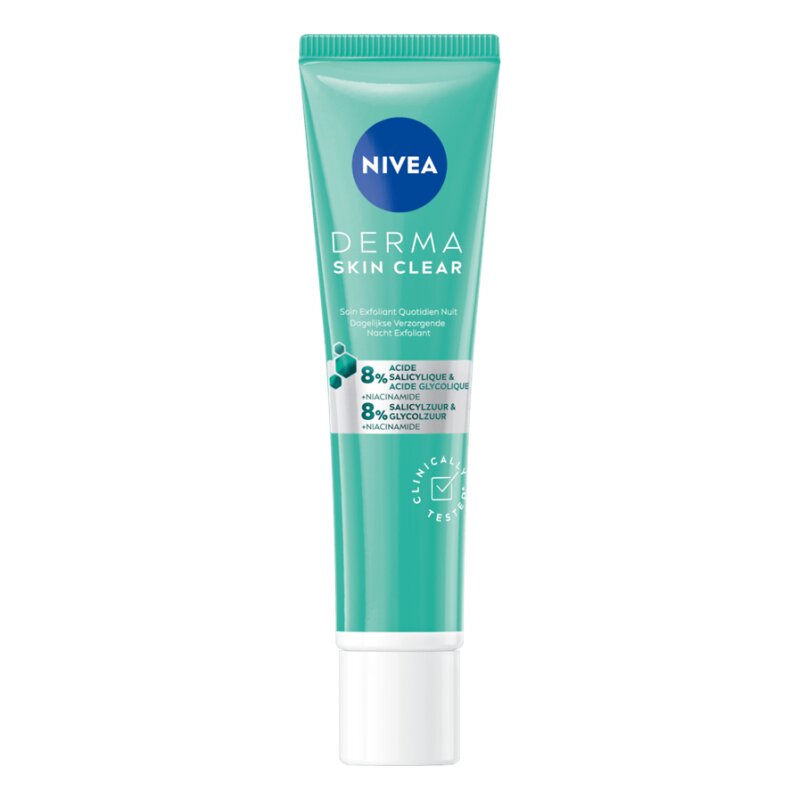 Nivea Derma Skin Clear علاج تقشير ليلي يومي - للبشرة المعرضة للعيوب - 40 مل