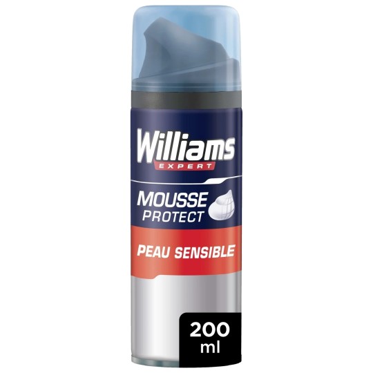 Williams Expert Mousse à Raser Peau Sensible Homme - Aloe Vera - 200ml