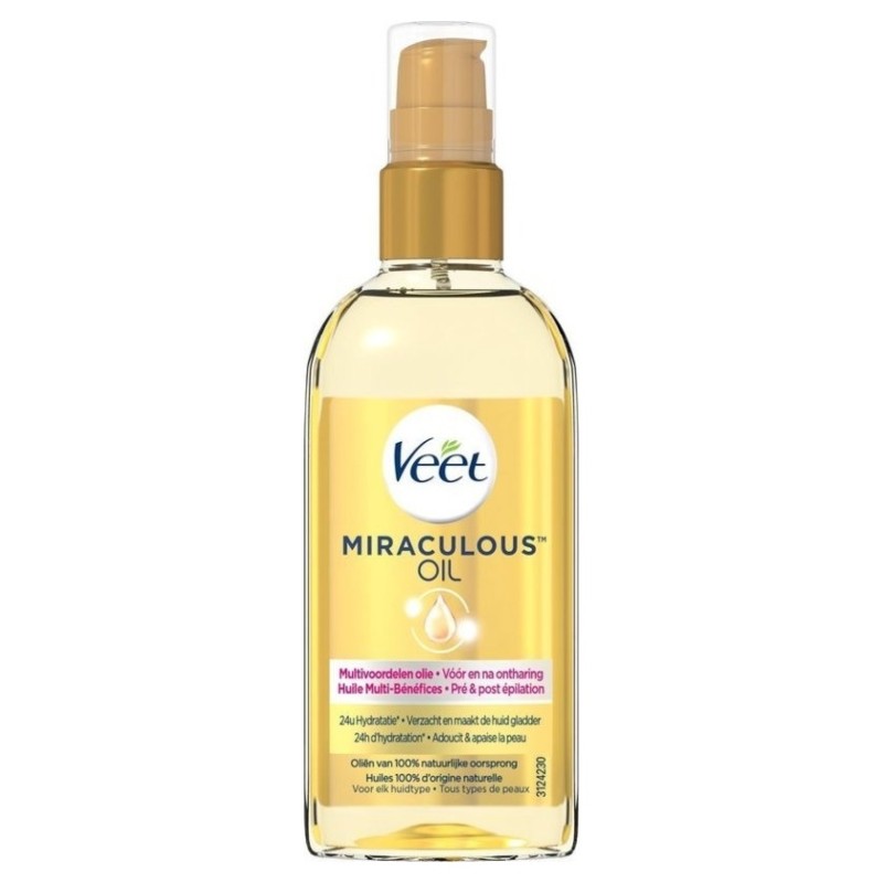 Veet Expert Huile Pré et Post Épilation Multi-Bénéfices - Tous Types de Peau - 100ml