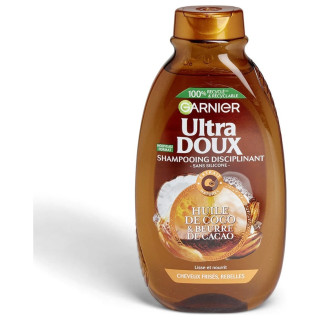 Garnier Ultra Doux Shampooing à Huile de Coco et Beurre de Cacao - Cheveux Bouclés et Rebelles - 300ml
