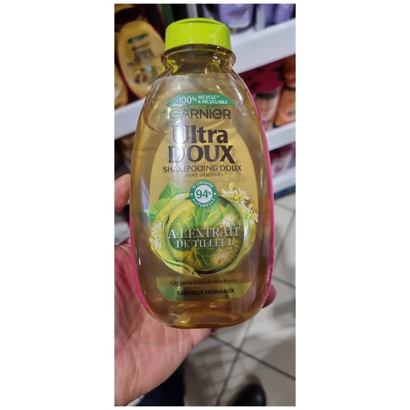 Garnier Ultra Doux Shampoing à l'Extrait de Tilleul - Cheveux Normaux - 300ml