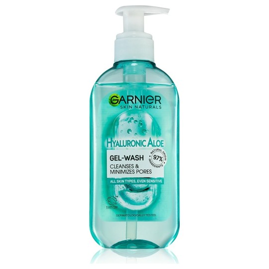 Garnier Skin Naturals Hyaluronic Aloe جل تنظيف - لجميع أنواع البشرة - 200 مل