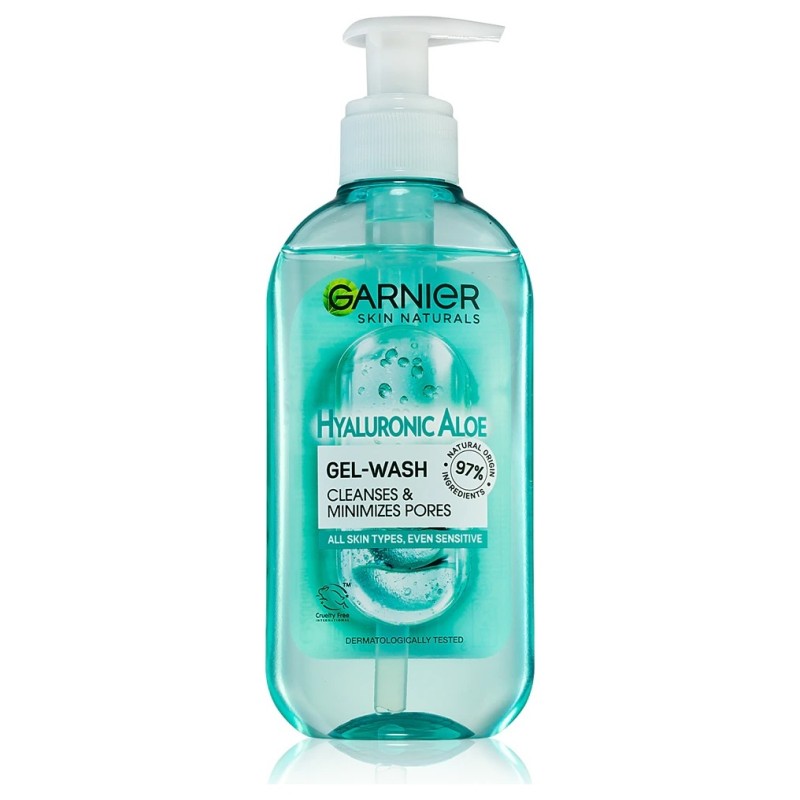 Garnier Skin Naturals Hyaluronic Aloe جل تنظيف - لجميع أنواع البشرة - 200 مل