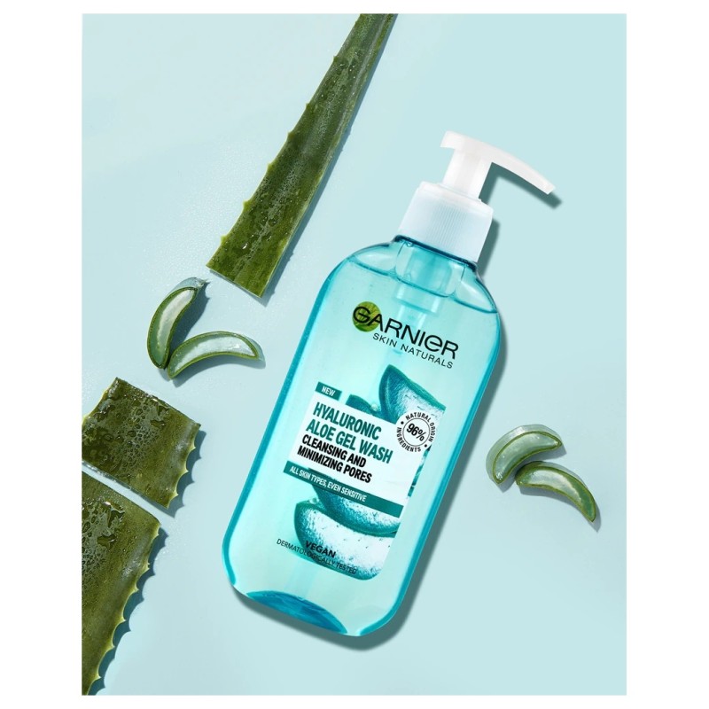 Garnier Skin Naturals Hyaluronic Aloe جل تنظيف - لجميع أنواع البشرة - 200 مل