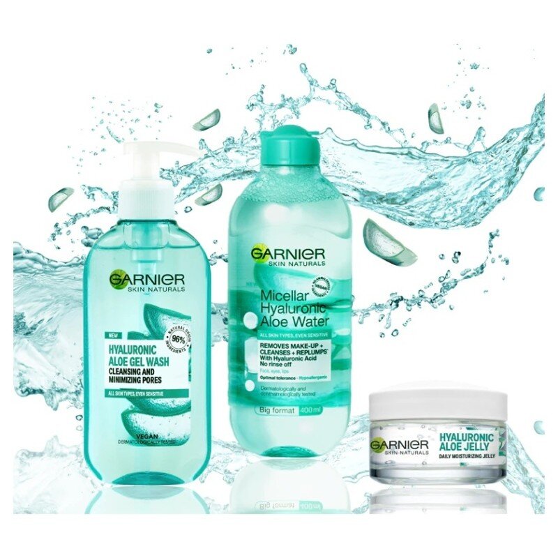 Garnier Skin Naturals Hyaluronic Aloe Gel Nettoyant - Tous Types de Peaux - 200ml
