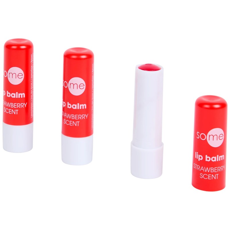 Some Pearl Shine Baume à Lèvres Saveur Fraise - 3 Pièces - Rouge