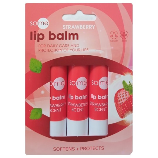 Some Pearl Shine Baume à Lèvres Saveur Fraise - 3 Pièces - Rouge