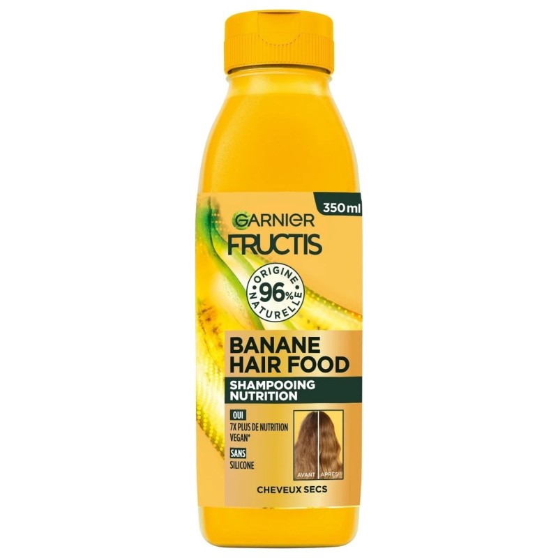 Garnier Hair Food Shampoing Nourrissant Cheveux Secs Banane Vegan - 350ml