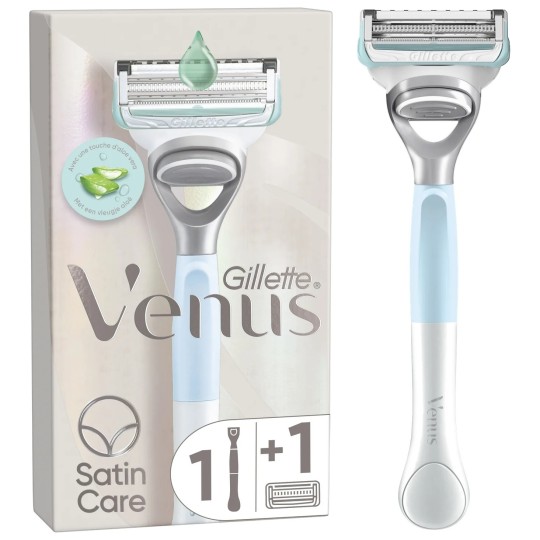 Gillette Venus Rasoir Femme - Peau Sensible - Aloe Vera - 1 Manche + 1 Recharge