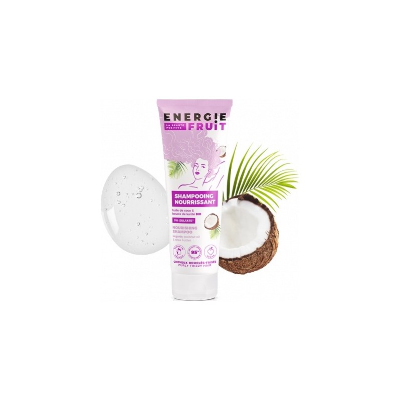 Energie Fruit Shampoing Coco et Beurre de Karité - Cheveux Frisés et Crépus - 250ml