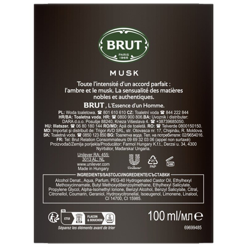 Brut Musk Eau de Toilette Homme - 100ml