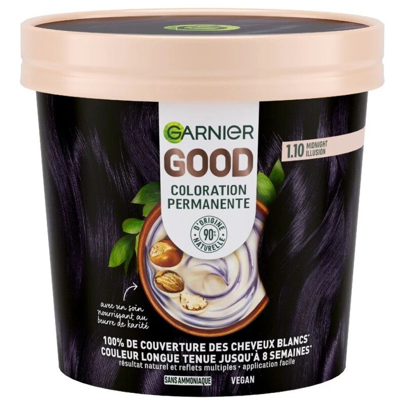 Garnier Good Permanent Hair Color Without Ammonia - 1.10 Illusion Minuit
