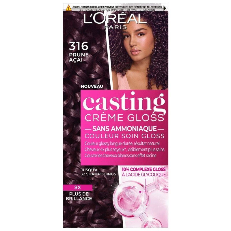 L'Oréal Paris Casting Crème Gloss Semi-Permanent Ammonia-Free Hair Color - 316 Exquisite Plum