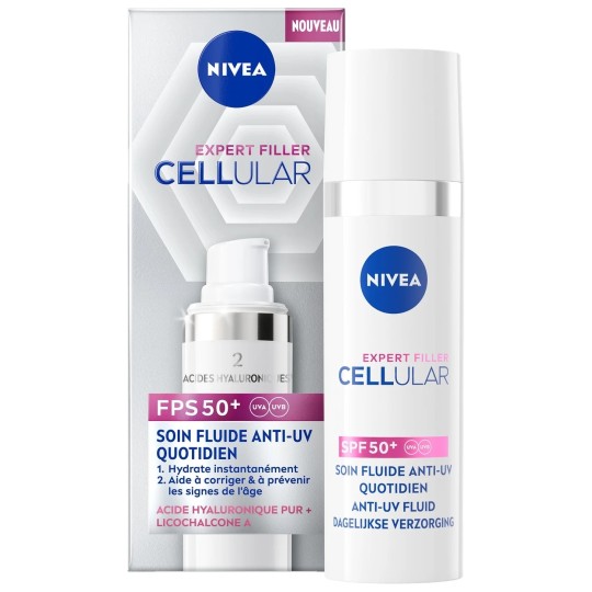 Nivea Cellular Expert Filler Soin Visage Fluide Anti-Uv Quotidien Fps 50+ - 30ml