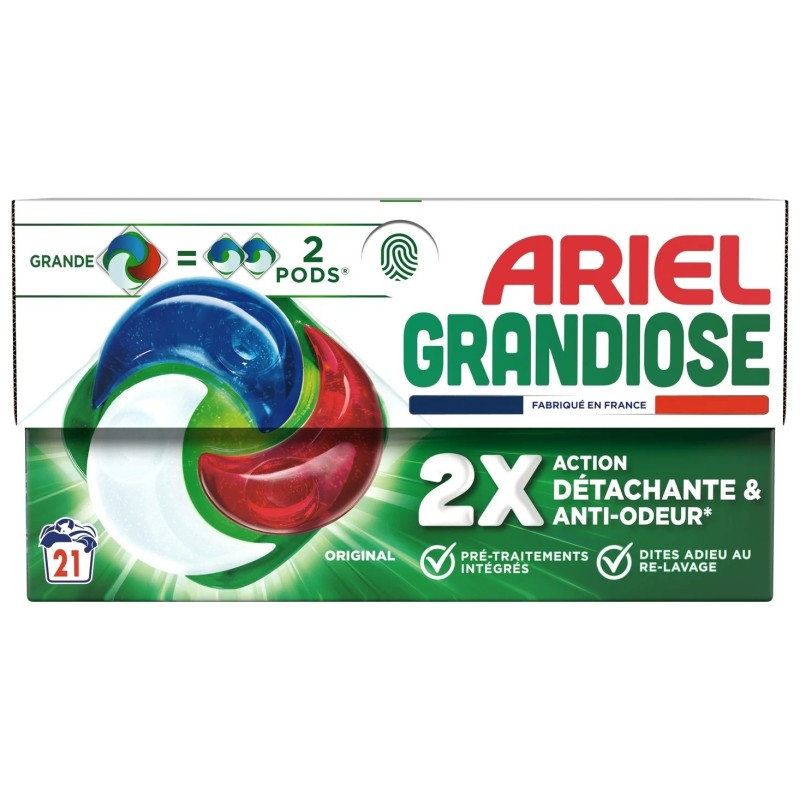 Ariel Grandiose Pods Original Laundry Capsules - 21 Capsules