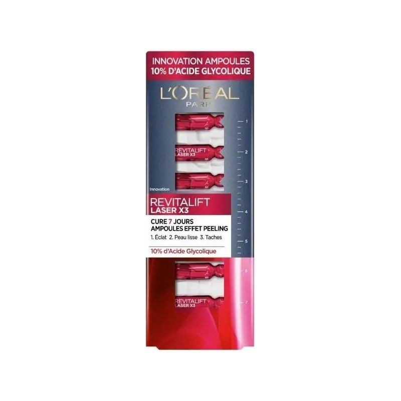 L'Oréal Paris Revitalift Laser X3 Ampoules Effet Peeling - Cure 7 Jours - 7x1.3ml