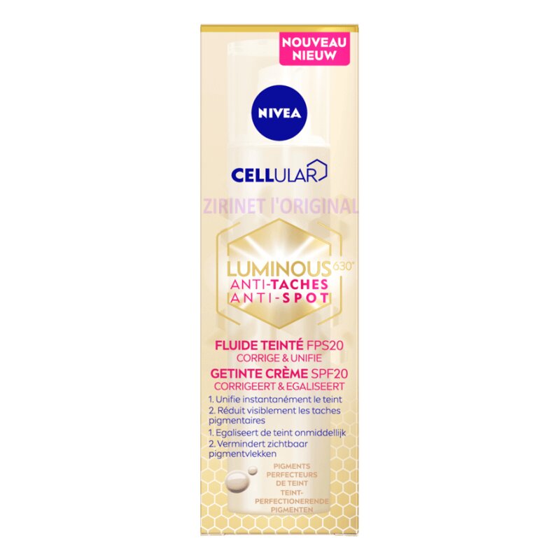Nivea Cellular Luminous 630 سائل ملون مضاد للبقع - لجميع أنواع البشرة - 40 مل