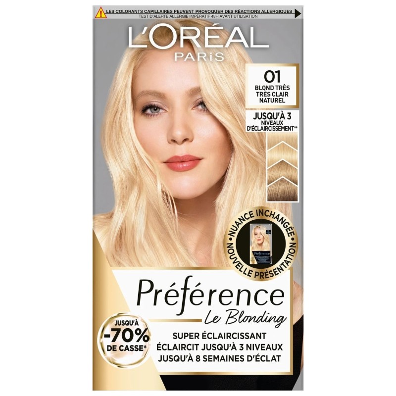 L'Oréal Paris Préférence Permanent Hair Color - 01 Prague Blond Very Very Light Natural