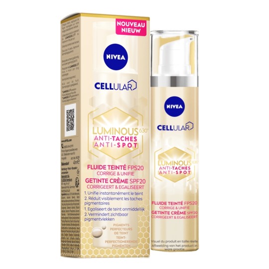 Nivea Cellular Luminous 630 Fluide Teinté Anti-Tâches - Peau Tous Types - 40ml