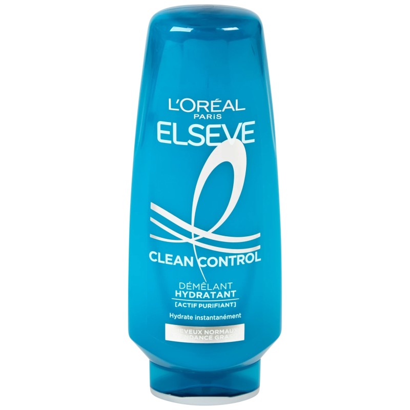 L'Oréal Elseve Clean Control Après-Shampoing Démêlant Hydratant - Cheveux Normaux à Gras - 250ml