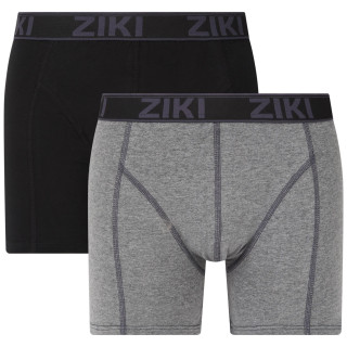 Ziki Men Boxer - Bambou et Coton - 2 Pièces - Noir et Gris - Taille L