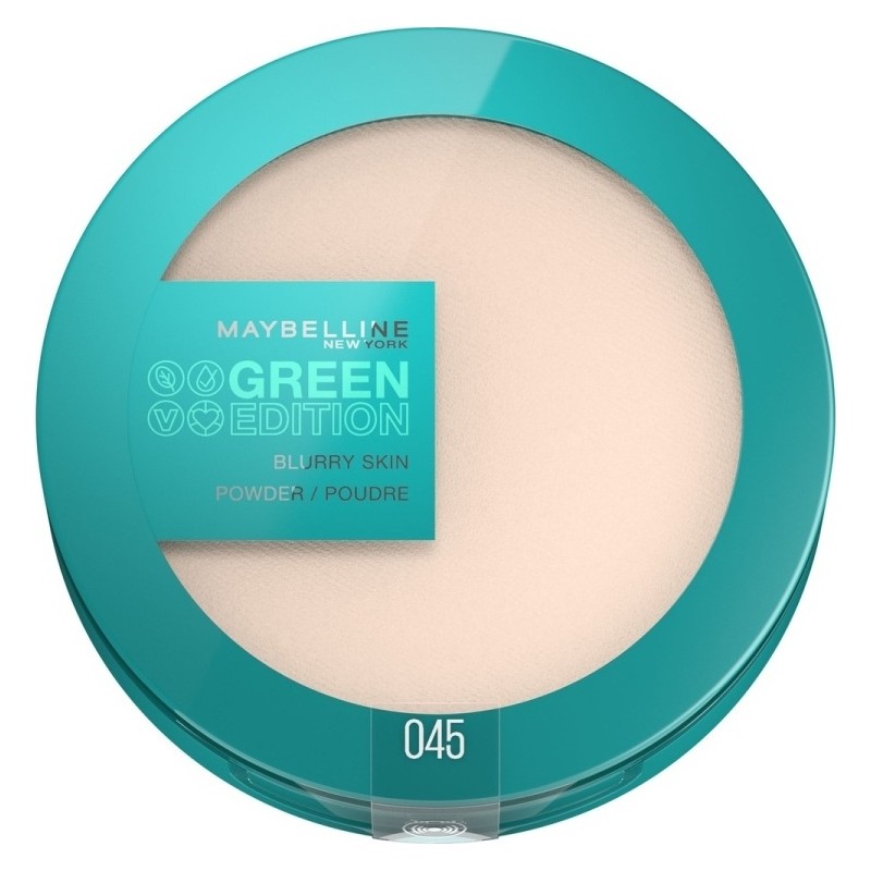 Maybelline New York Green Edition Poudre de Teint Matifiante Blurry Skin - Tous Types de Peau - 9g - 045