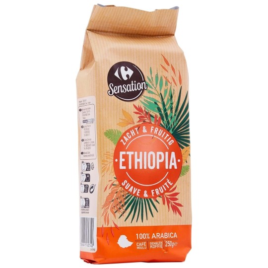 Carrefour Sensation Café Moulu 100% Arabica Ethiopie - 250g