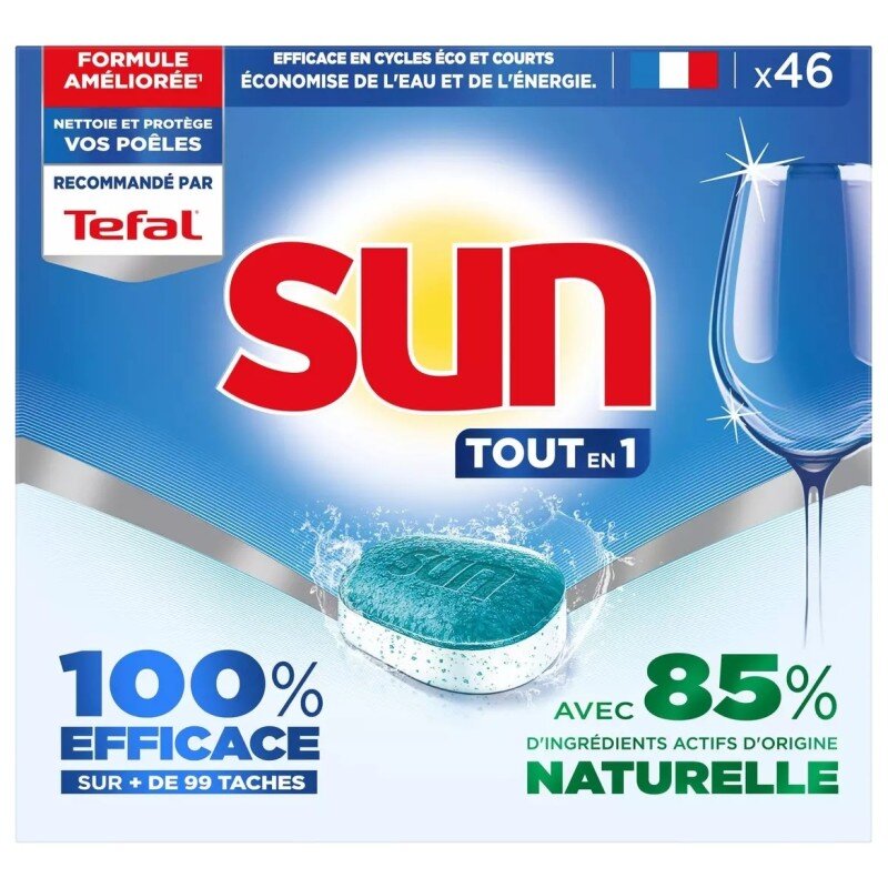Sun Tout-en-1 Tablettes Lave-Vaisselle Regular - 46 Lavages