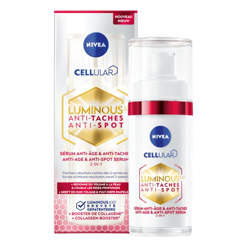 Nivea Cellular Luminous630 Sérum Visage Double Action - Anti-Âge et Anti-Taches - 30ml