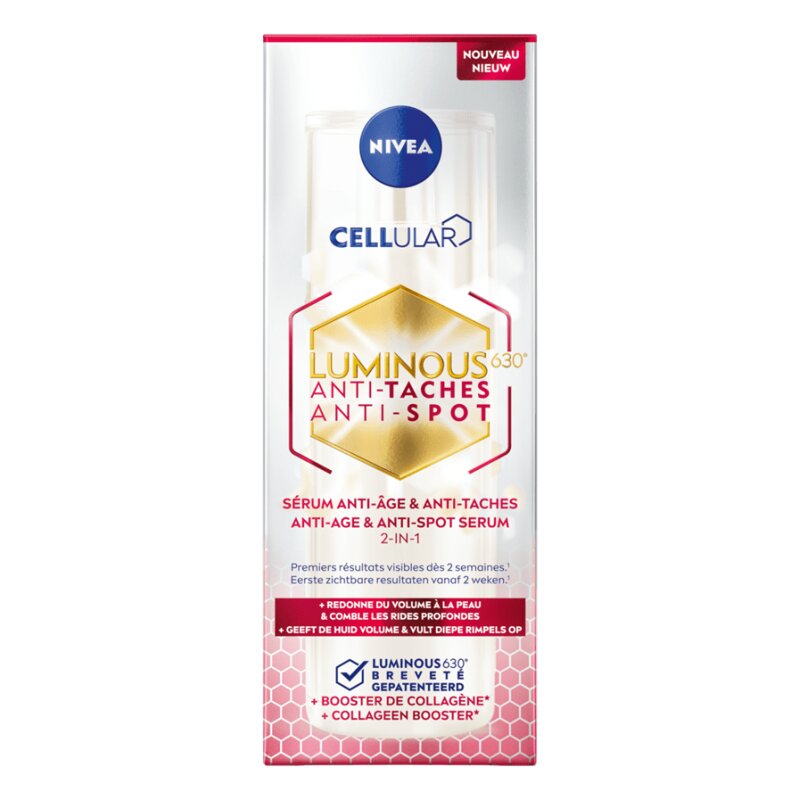 Nivea Cellular Luminous630 Sérum Visage Double Action - Anti-Âge et Anti-Taches - 30ml