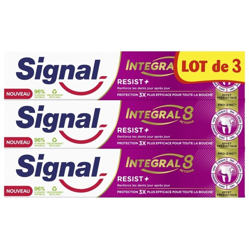 Signal Integral 8 Resist Dentifrice - Lot de 3 X 75ml
