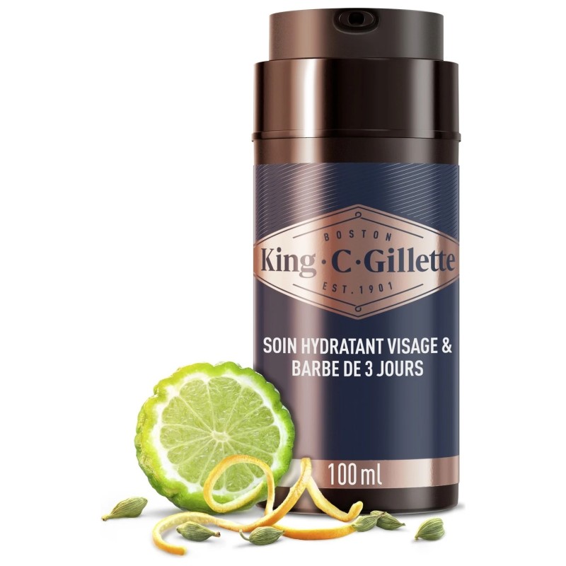 Gillette King C مرطب الوجه واللحية - البشرة الجافة - 100 مل