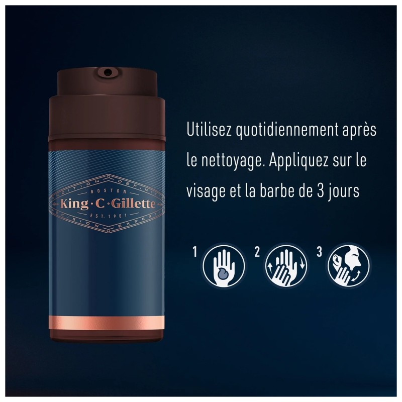 Gillette King C Hydrating Face And Beard Care - Dry Skin - 100ml