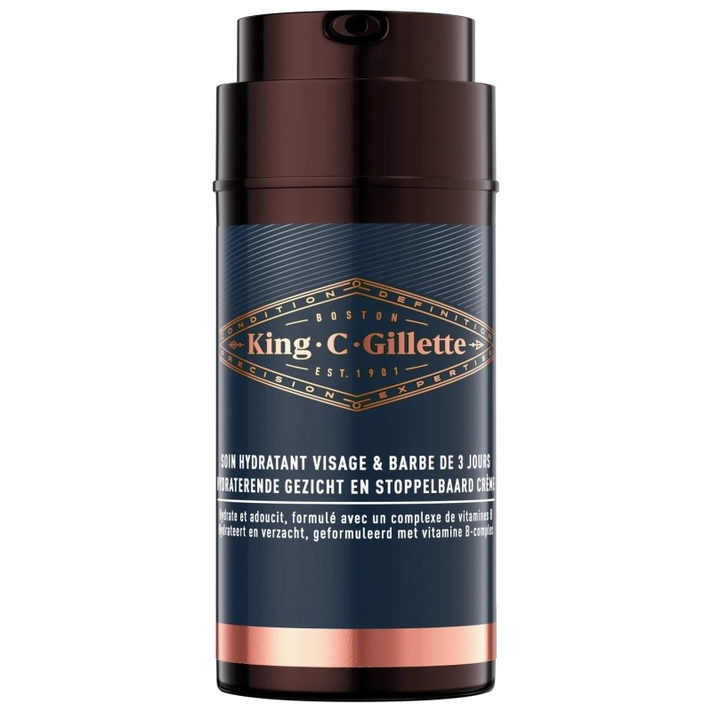 Gillette King C مرطب الوجه واللحية - البشرة الجافة - 100 مل