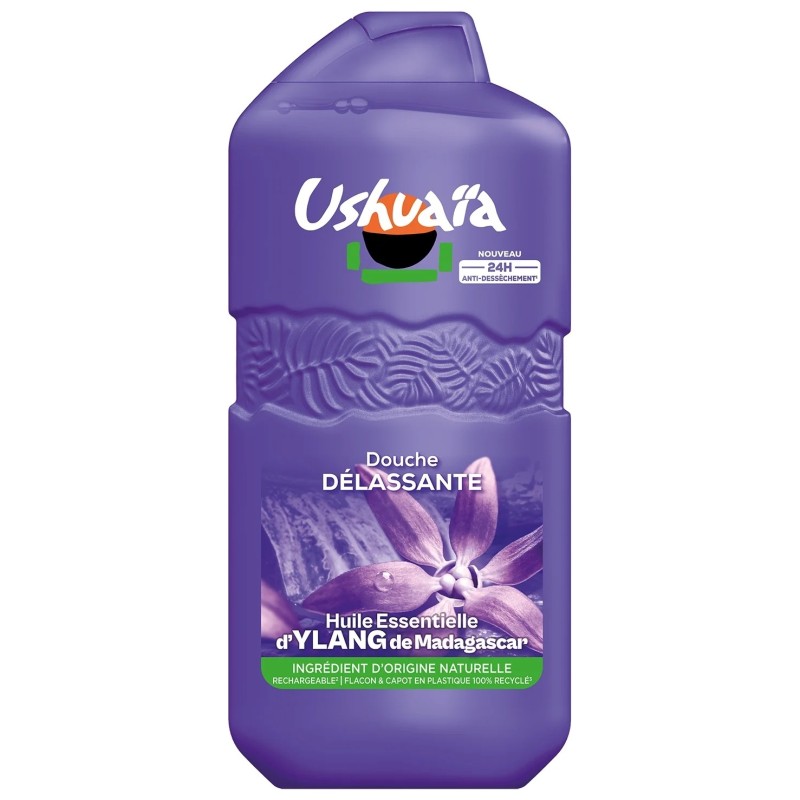 Ushuaia Gel Douche Délassante Huile Essentielle d'Ylang de Madagascar - 280ml