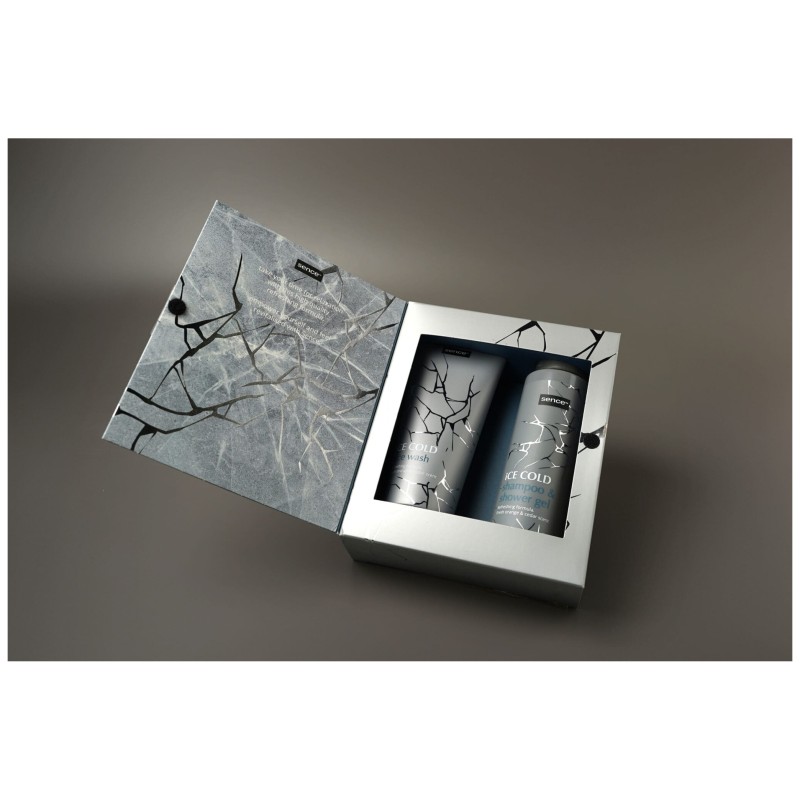 Sence Essentials Ice Cold Coffret Homme Nettoyant Visage 150ml et Gel Douche Shampoing 200ml
