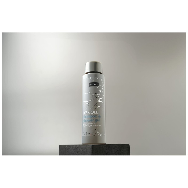 Sence Essentials Ice Cold Coffret Homme Nettoyant Visage 150ml et Gel Douche Shampoing 200ml
