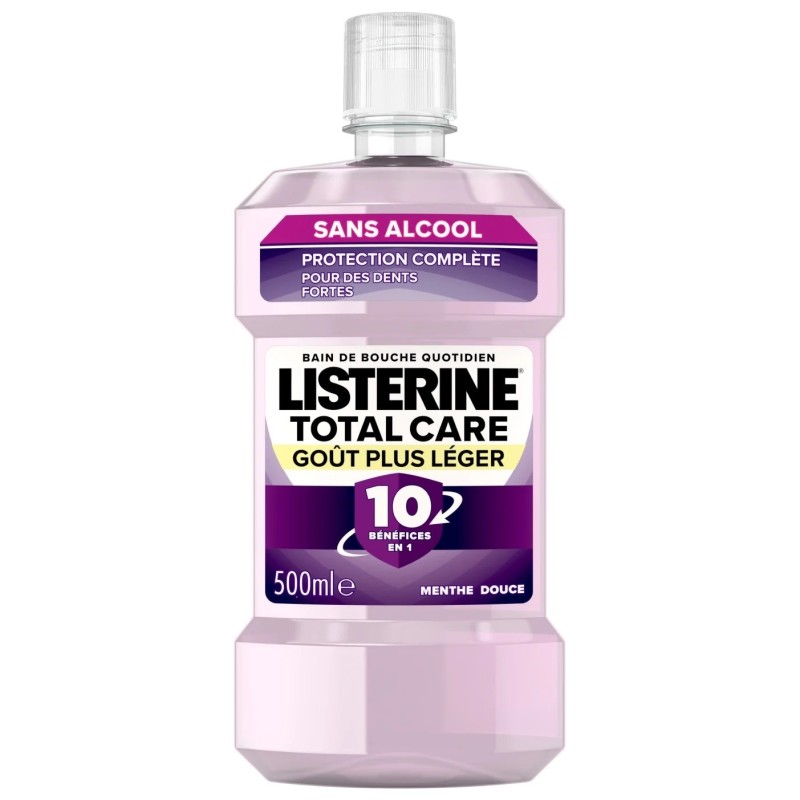 Listerine Total Care Bain de Bouche - Menthe Douce Sans Alcool - 500ml