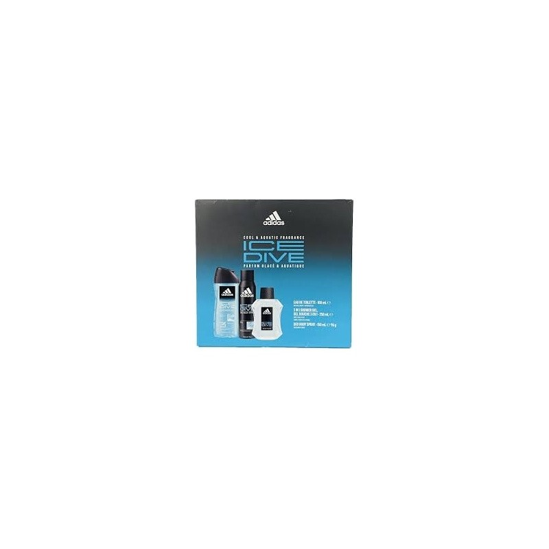 Adidas Ice Dive Gel Douche 3en1 - Corps, Cheveux et Visage - 250ml
