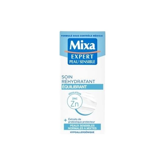 Mixa Soin Réhydratant Equilibrant Crème Visage - Peau Sensible - 50ml
