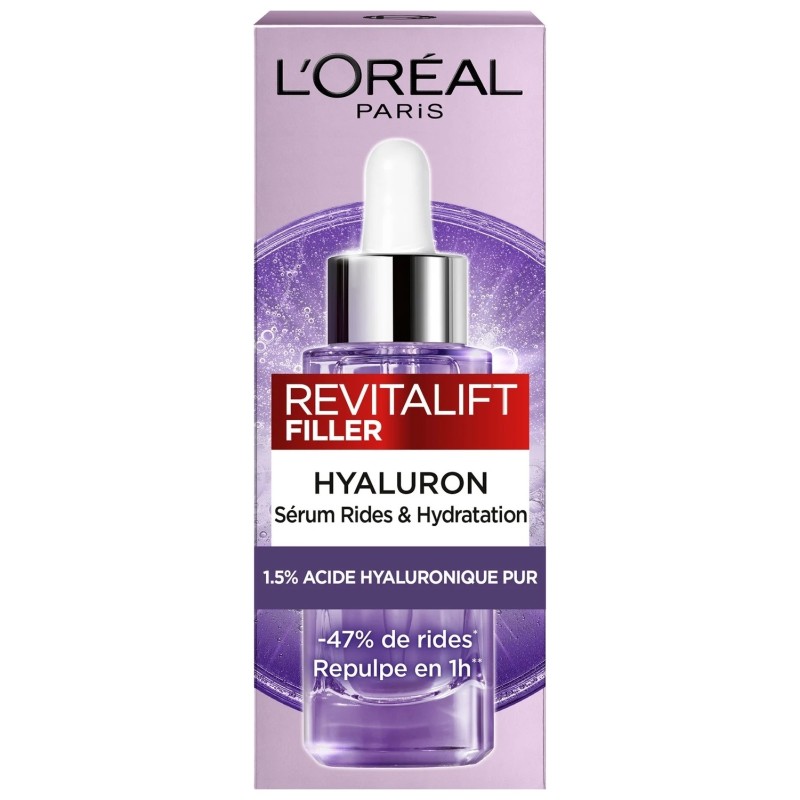 L'Oréal Paris Revitalift Filler Sérum Anti-Rides à l'Acide Hyaluronique Pur - Peau Mature - 30ml