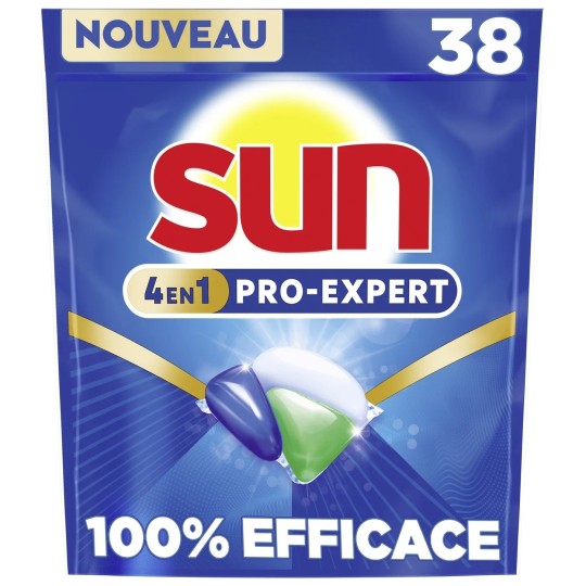 Sun Pro Expert Capsules Lave-Vaisselle 4-en-1 - 38 Capsules