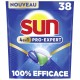 Sun Pro Expert Capsules Lave-Vaisselle 4-en-1 - 38 Capsules