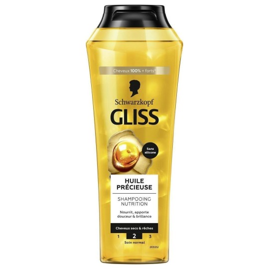 Schwarzkopf Gliss Ultimate Huile Précieuse Shampooing - Cheveux Fragilisés et Cassants - 250ml