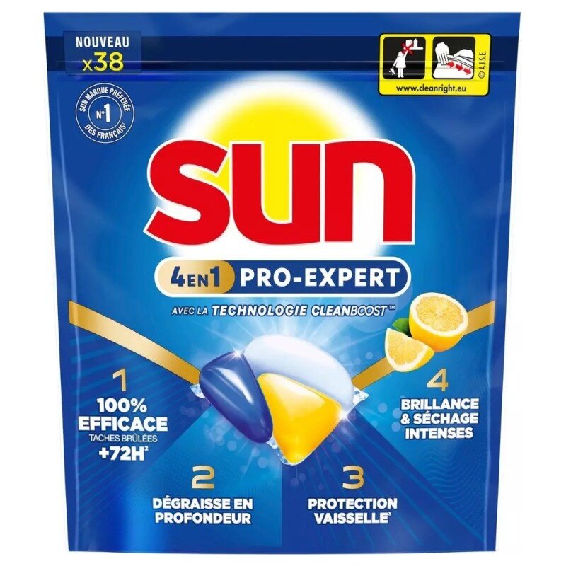 Sun Pro-Expert كبسولات غسالة الصحون ليمون - 38 غسلة