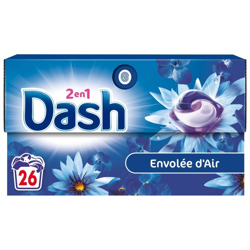 Dash 2en1 Pods Capsules Lessive Envolée d'Air - 26 Capsules
