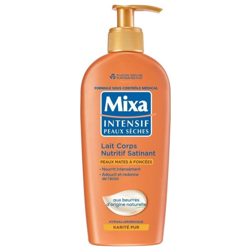 Mixa Lait Corps Nutritif Satinant - Peaux Mates à Foncées - 250ml