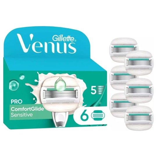 Gillette Recharge Venus Pro Comfortglide 5 Lames Sensitive - Pack de 5 Recharges