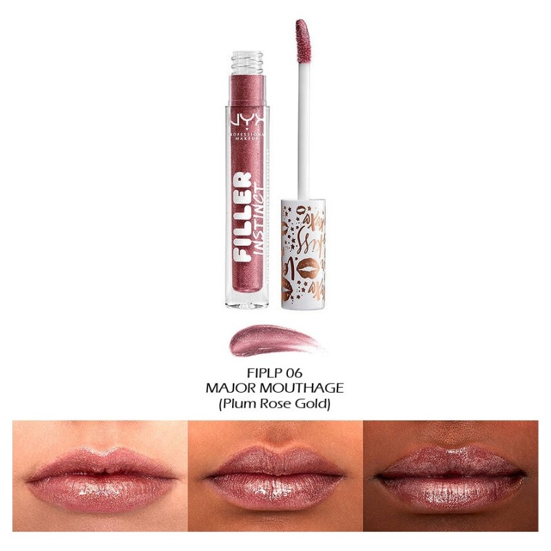 Nyx Professional Makeup Filler Instinct Plumping Lip Polish Gloss Repulpant Lèvres - Major Mouthage 06